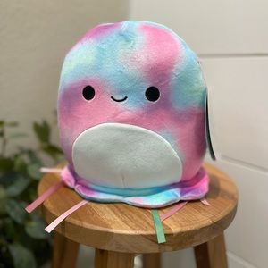 NWT squishmallows “Krisa” pink and blue tie dyed jellyfish 7” squish